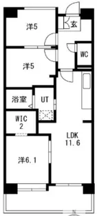 アクティ目黒駅前 1号棟【2階】の間取り
