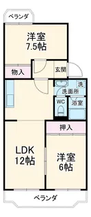 WEST PALACE【3階】の間取り