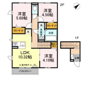 ラフィネ【2階】の間取り
