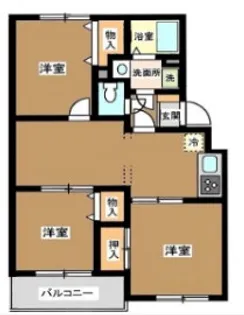 ラルジュ山下【2階】の間取り