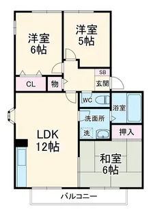 グリーンハウスしゃくなげ【C101号室】の間取り