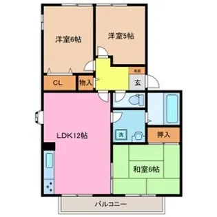 グリーンハウスしゃくなげ【C202号室】の間取り