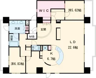 アクロシティBポート【1301号室】の間取り