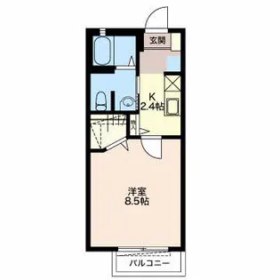 メゾン・エルミオーレ【2階】の間取り