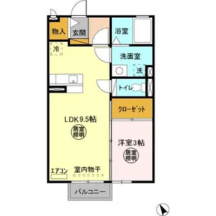 メゾン グラフォート D【2階】の間取り