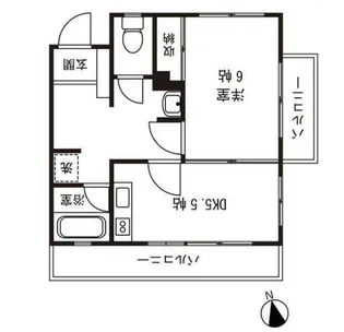 ニューライフ洗足【2階】の間取り