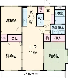 コンフォート博多南【3階】の間取り