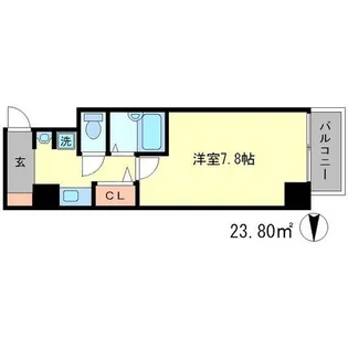 エステムコート京都烏丸Ⅲジャパニズム【8階】の間取り