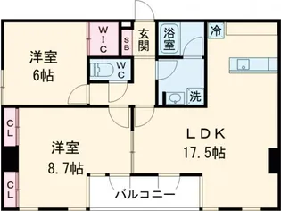 コージーコート谷中【6階】の間取り