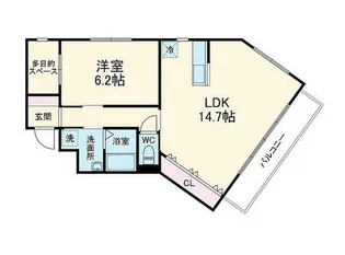 ブルーミングイースト【2階】の間取り