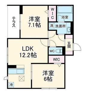 D PAINA 宿河原6 II【1階】の間取り