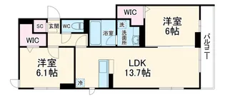 D PAINA 宿河原6 II【2階】の間取り