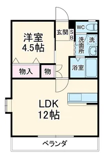 コーキア矢田【2階】の間取り