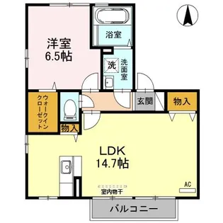 カームヒルズ E【2階】の間取り