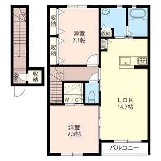 ルミエール【201号室】の間取り