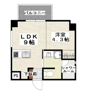 N’sⅡ【5-A号室】の間取り
