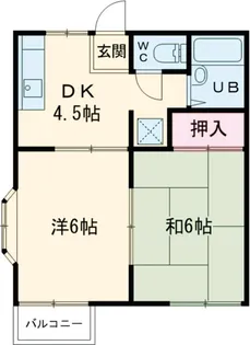 クワガタコーポ【201号室】の間取り