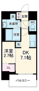 アーバネックス新町II【8階】の間取り