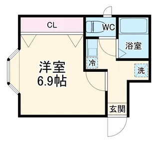 パンテオンA棟【0302号室】の間取り