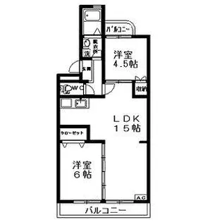 サンライフ六名【203号室】の間取り