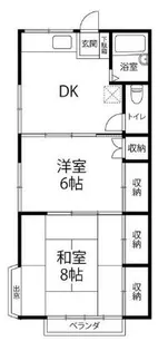 ドリームやどろぎハイツA【1階】の間取り