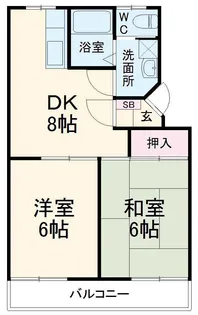 第2小林ハイツ【201号室】の間取り