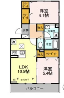 コモドTEN【201号室】の間取り