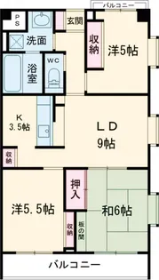 グリーンハウス下鎌田【9階】の間取り