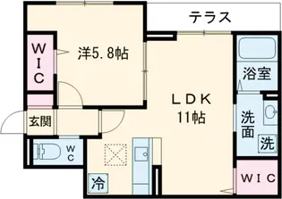 セレスティア谷在家Ⅱ【103号室】の間取り