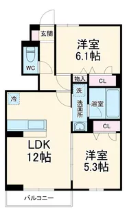 ホープ21 Ⅱ【1階】の間取り