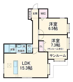 トヴォクレハ【1階】の間取り
