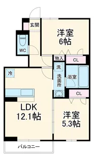 ホープ21 Ⅱ【1階】の間取り