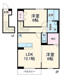 ホープ21 Ⅱ【202号室】の間取り