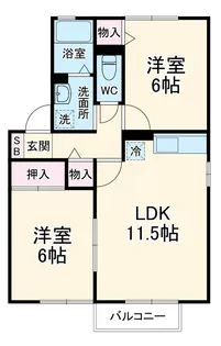 グランシャリオ B【201号室】の間取り