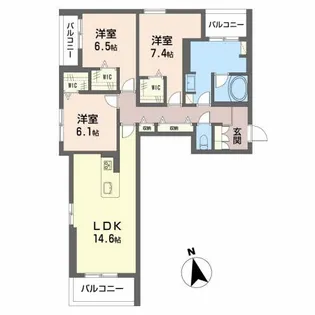 Promenade長泉【305号室】の間取り