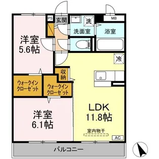 (仮称)平成マンション小美玉【1階】の間取り
