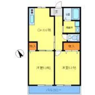 modelageⅢ【202号室】の間取り