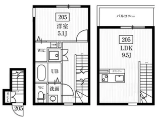 ミハス幡ヶ谷【2階】の間取り