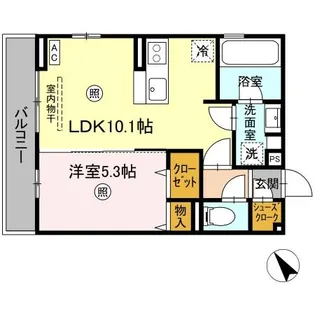 ラヴィエベル【205号室】の間取り