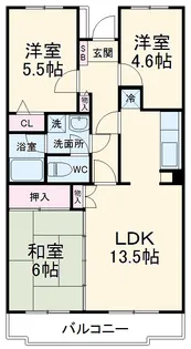 鵜野森グリーンヒルズ【B0102号室】の間取り