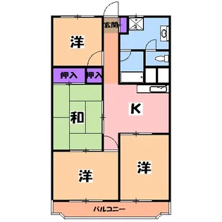 セントラルハイツ【303号室】の間取り