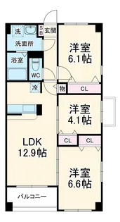 S−FORT青葉しらとり台【0404号室】の間取り