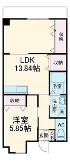ウインビュ三ツ沢【207号室】の間取り