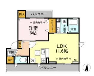 コージーコート・F【1階】の間取り