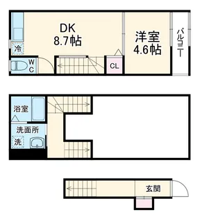 CASA Asteria gamo【3階】の間取り