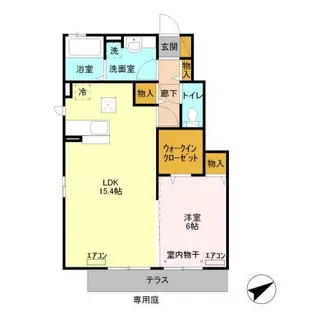 サニーウェルヒルズ B【1階】の間取り