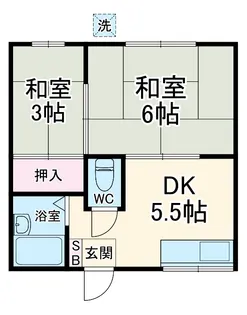 ウイングハイツ【101号室】の間取り