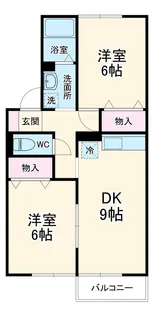 ディアコートⅢ【2階】の間取り