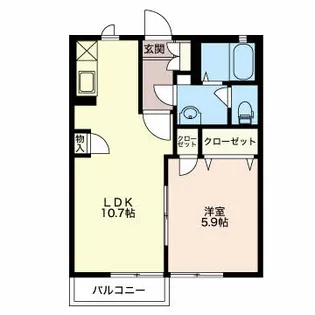 サクラハイツA【1階】の間取り