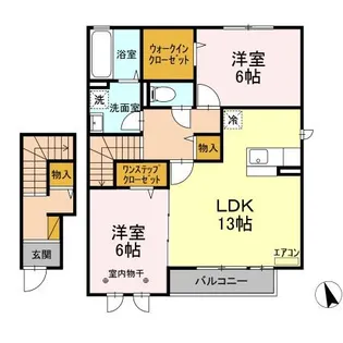 シャルマン B【2階】の間取り
